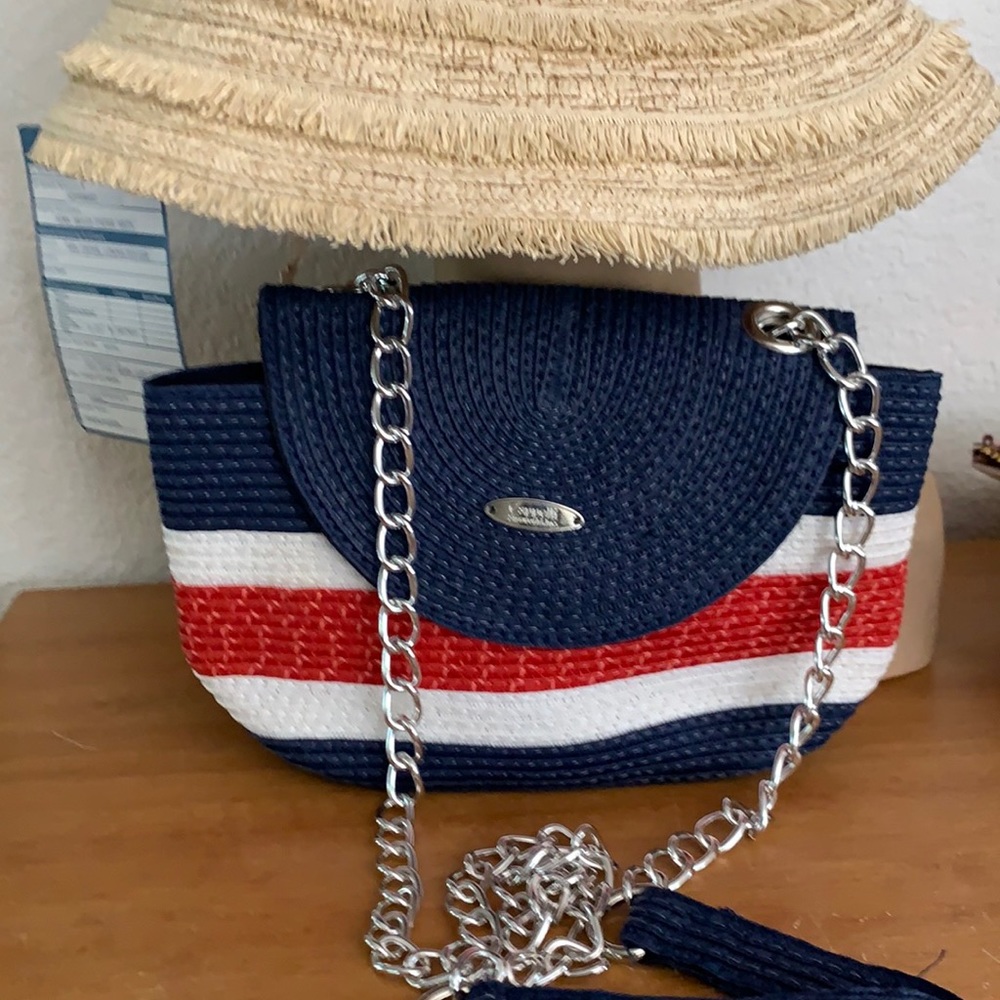 cappelli mini purse  straw with chain